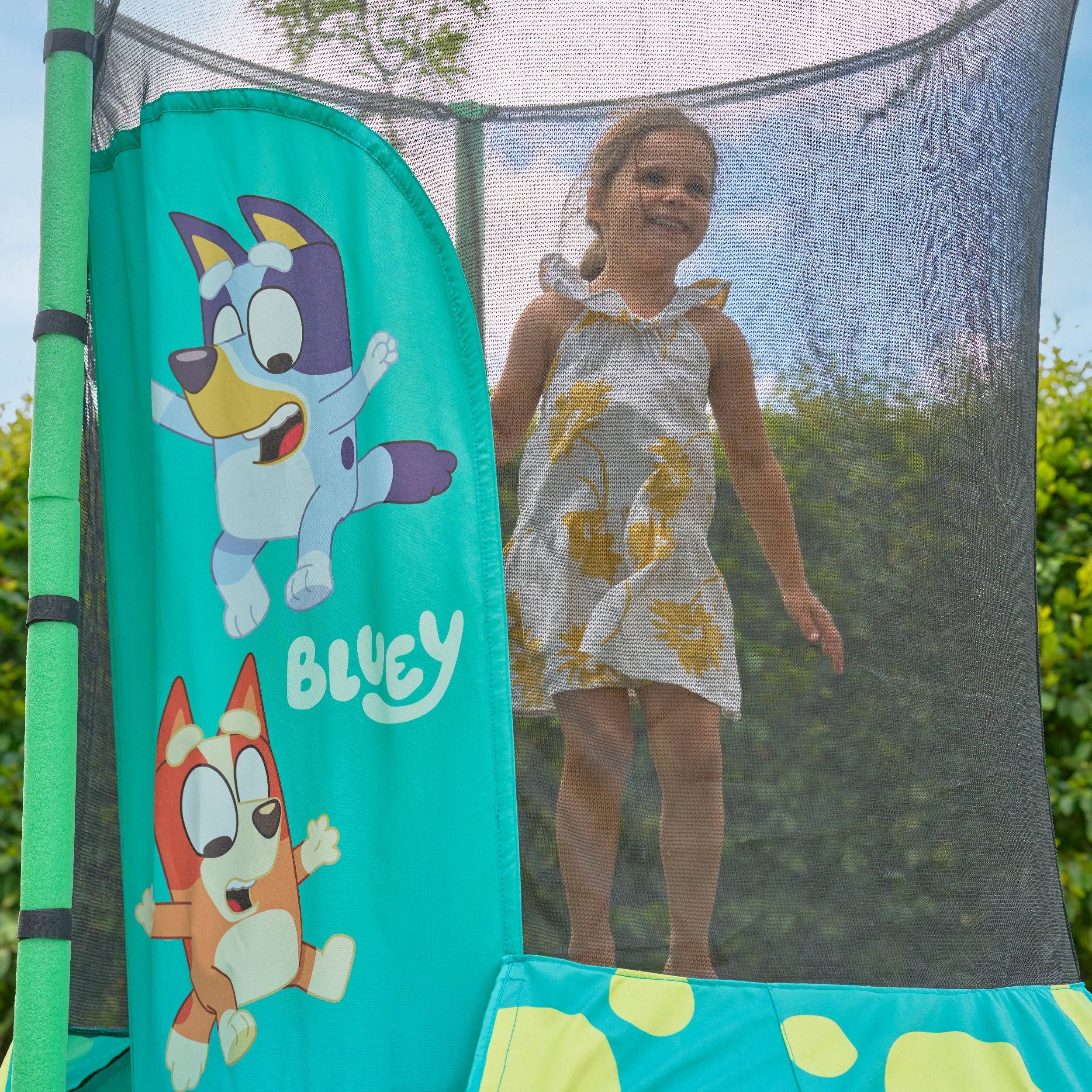 Trampoline rond D140 cm Bluey avec ouverture igloo JUNIOR bleu - Image 4