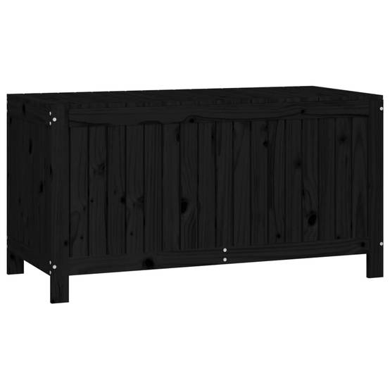 Coffre de jardin bois de pin noir 121 x 55 x 64 cm - PANGIVO - Image 5