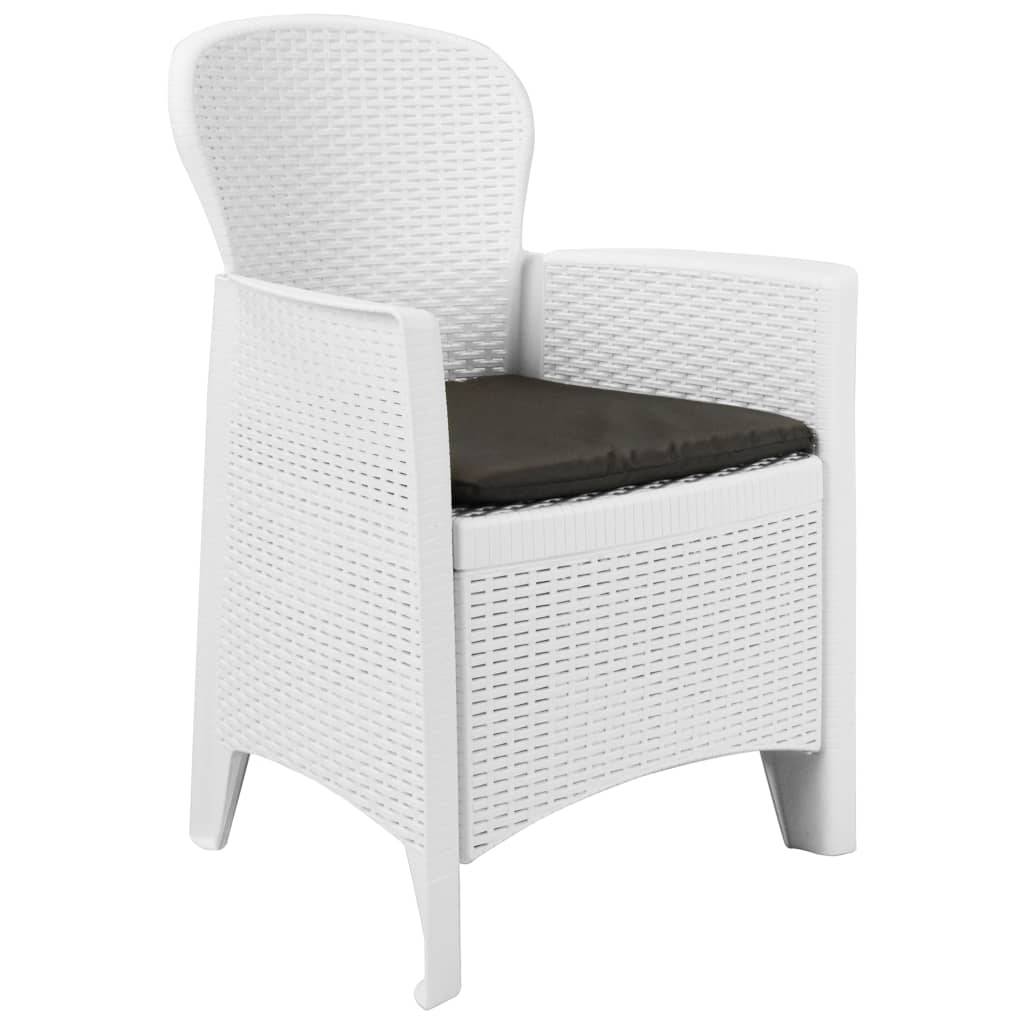 PANGIVO - Lot de 2 chaises de jardin plastique blanc 59 x 57 x 89 cm - PANGIVO - Image 2