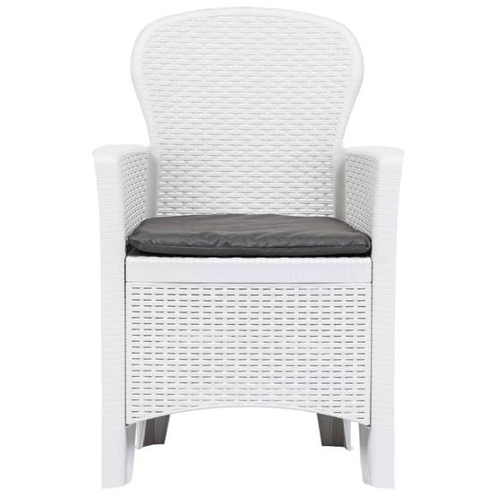 PANGIVO - Lot de 2 chaises de jardin plastique blanc 59 x 57 x 89 cm - PANGIVO - Image 4