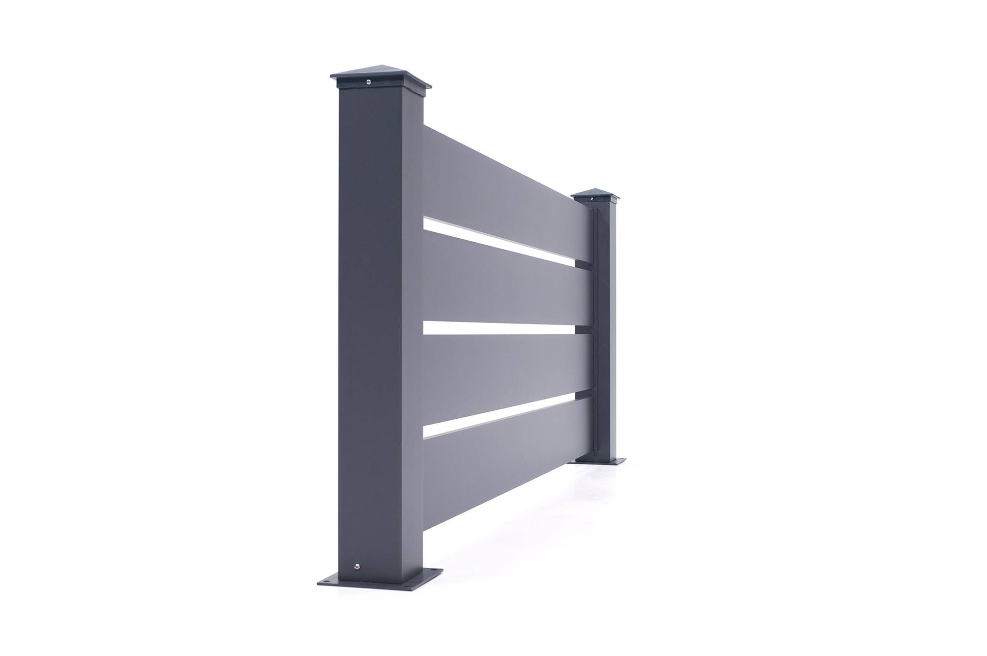 CASANOOV - Casanoov Kit clôture aluminium VOGEL : Lot de 3 lames (Hauteur 90  cm) - Longueur totale 5,7 m - Image 4