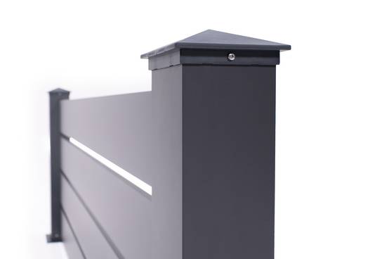 CASANOOV - Casanoov Kit clôture aluminium VOGEL : Lot de 3 lames (Hauteur 90 cm) - Longueur totale 5,7 m - Image 7