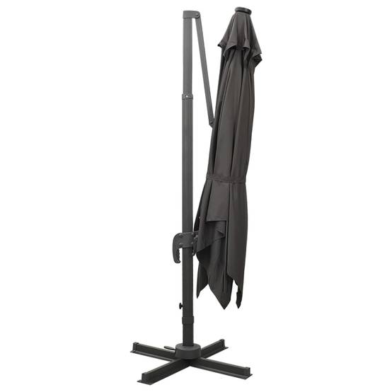 Parasol déporté aluminium anthracite 300 x 300 x 258 cm, Poids:19.15kg - PANGIVO - Image 3