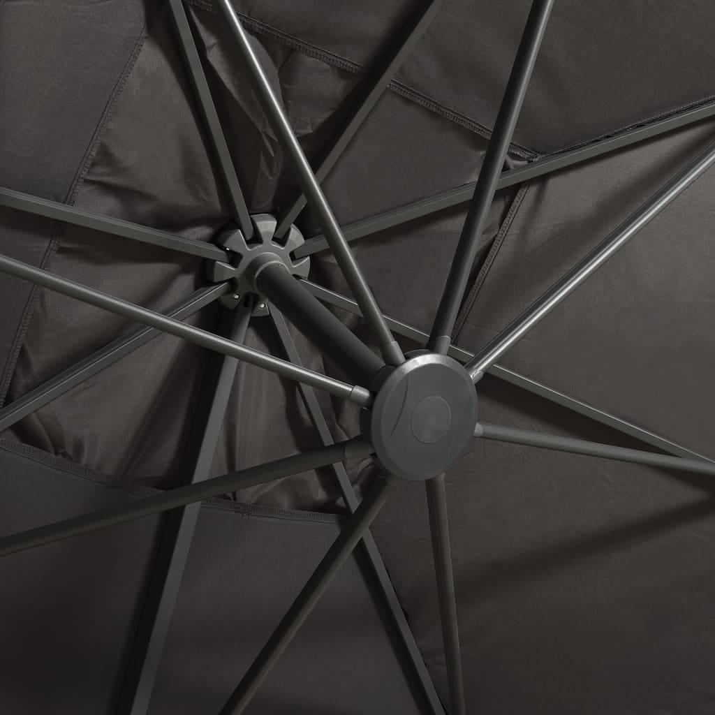 Parasol déporté aluminium anthracite 300 x 300 x 258 cm, Poids:19.15kg - PANGIVO - Image 9