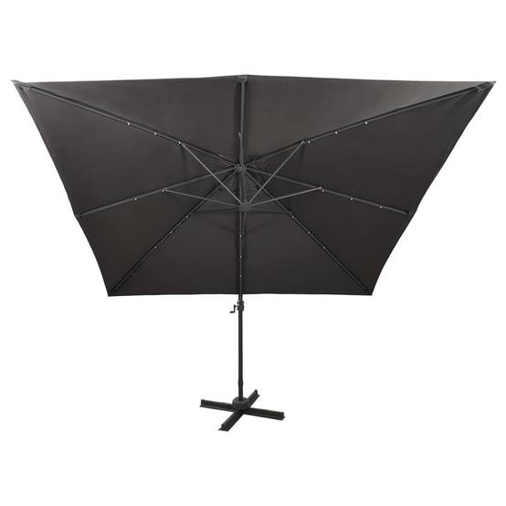 Parasol déporté aluminium anthracite 300 x 300 x 258 cm, Poids:19.15kg - PANGIVO - Image 6
