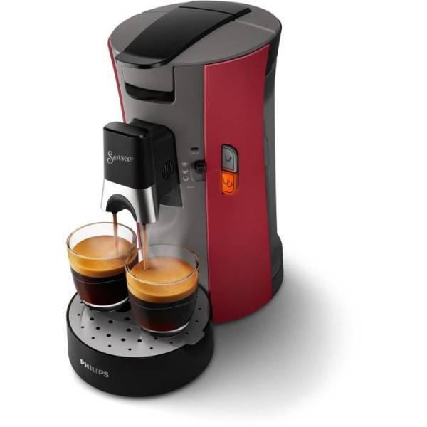 Philips - Machine a Cafe  dosettes SENSEO - PHILIPS - CSA240/91 - Select Eco - 1450 W - Rouge intense - Image 4