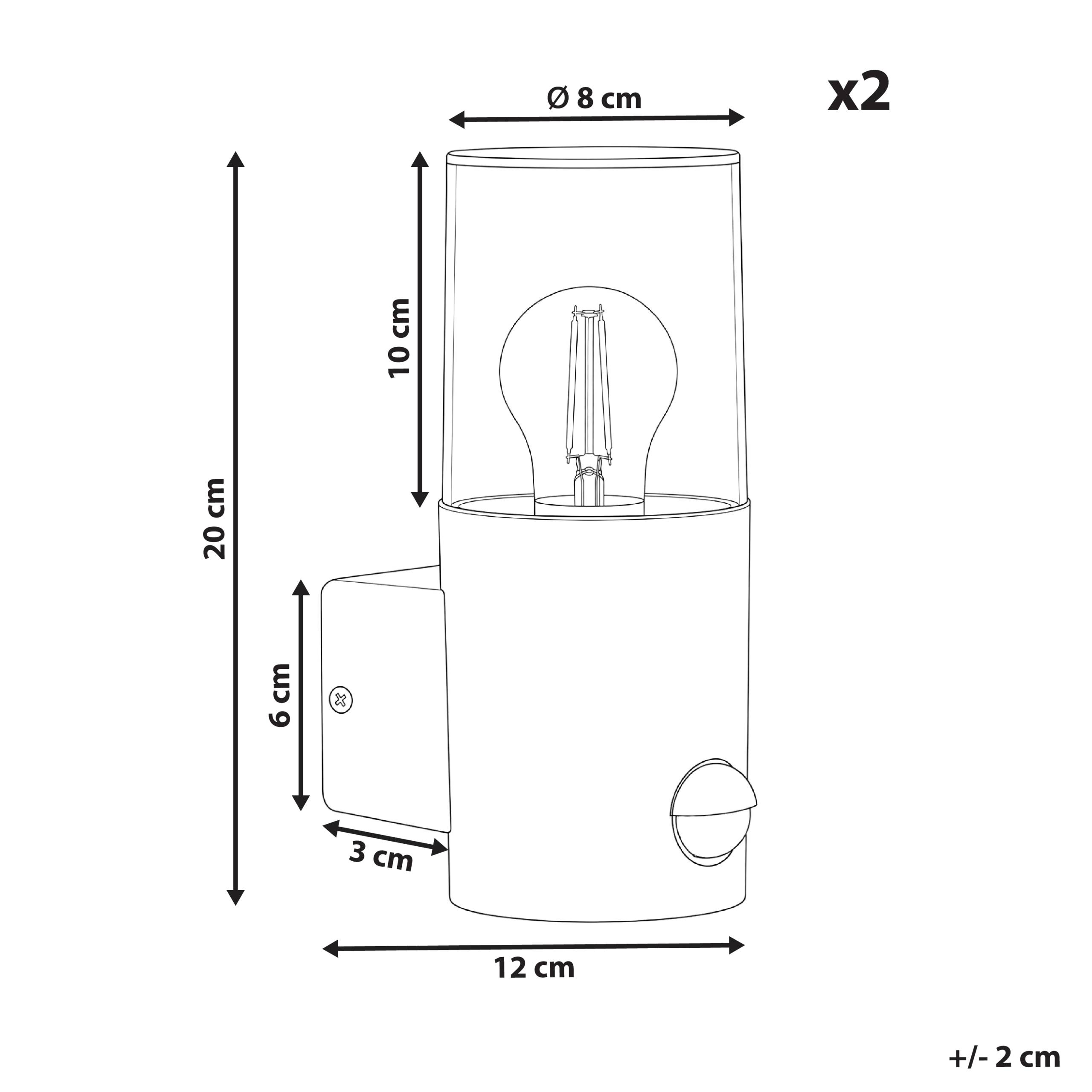 Beliani - Lampe murale pour l'extérieur Aluminium Noir ELRICK - Beliani - Image 3