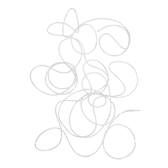 Guirlande lumineuse fil en Plastique Blanc 18x18x6cm - J-Line - Image 1