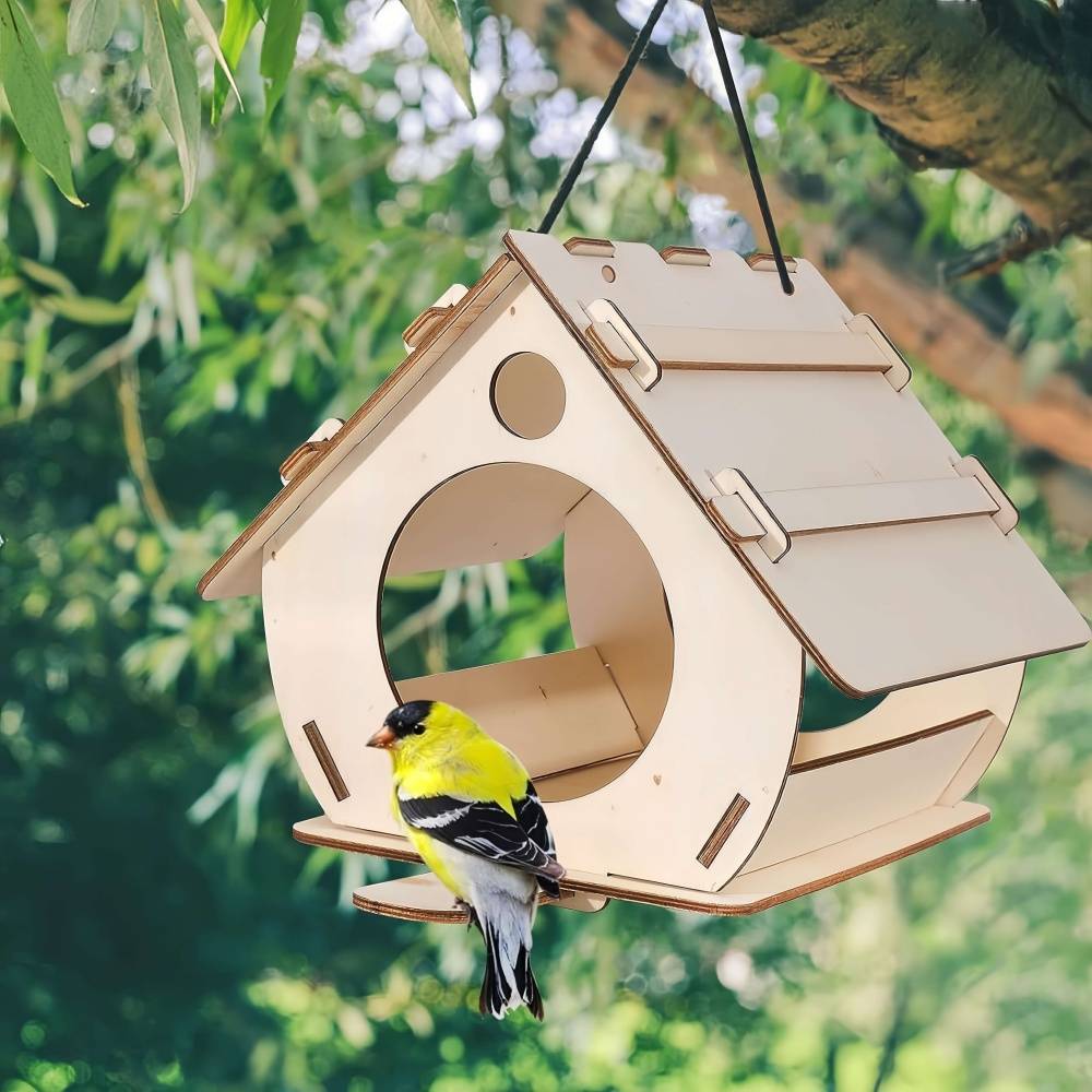 IntiMeg - Nid d'oiseau en bois pour extérieur IntiMeg - Image 3