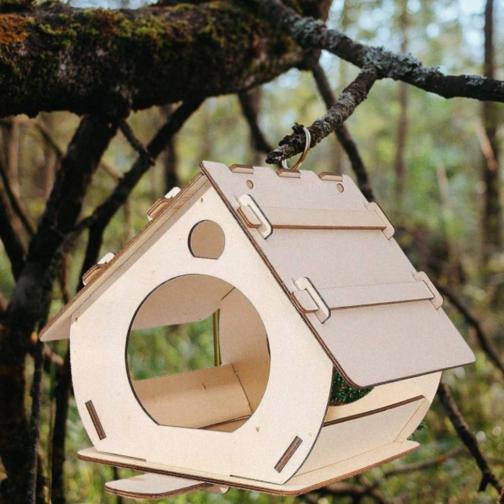 IntiMeg - Nid d'oiseau en bois pour extérieur IntiMeg - Image 4