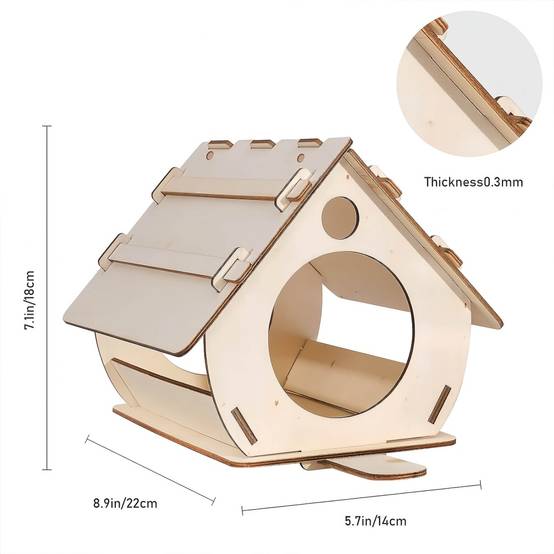 IntiMeg - Nid d'oiseau en bois pour extérieur IntiMeg - Image 2