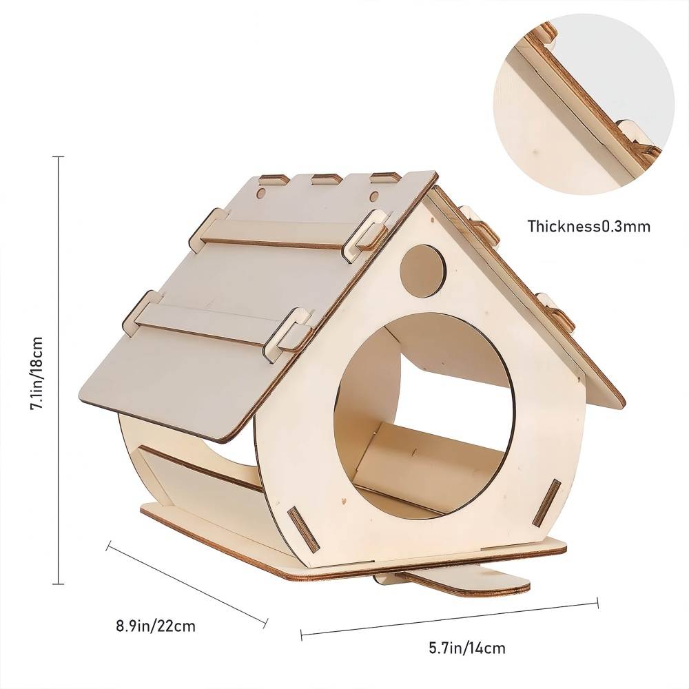 IntiMeg - Nid d'oiseau en bois pour extérieur IntiMeg - Image 2