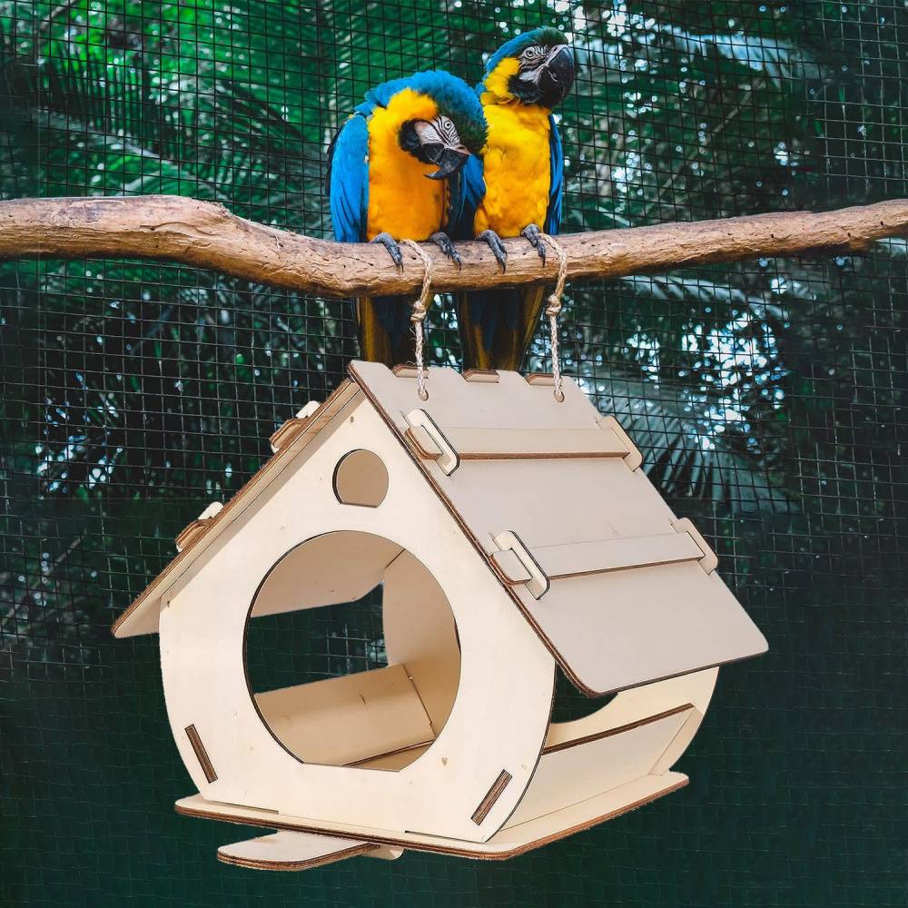 IntiMeg - Nid d'oiseau en bois pour extérieur IntiMeg - Image 5