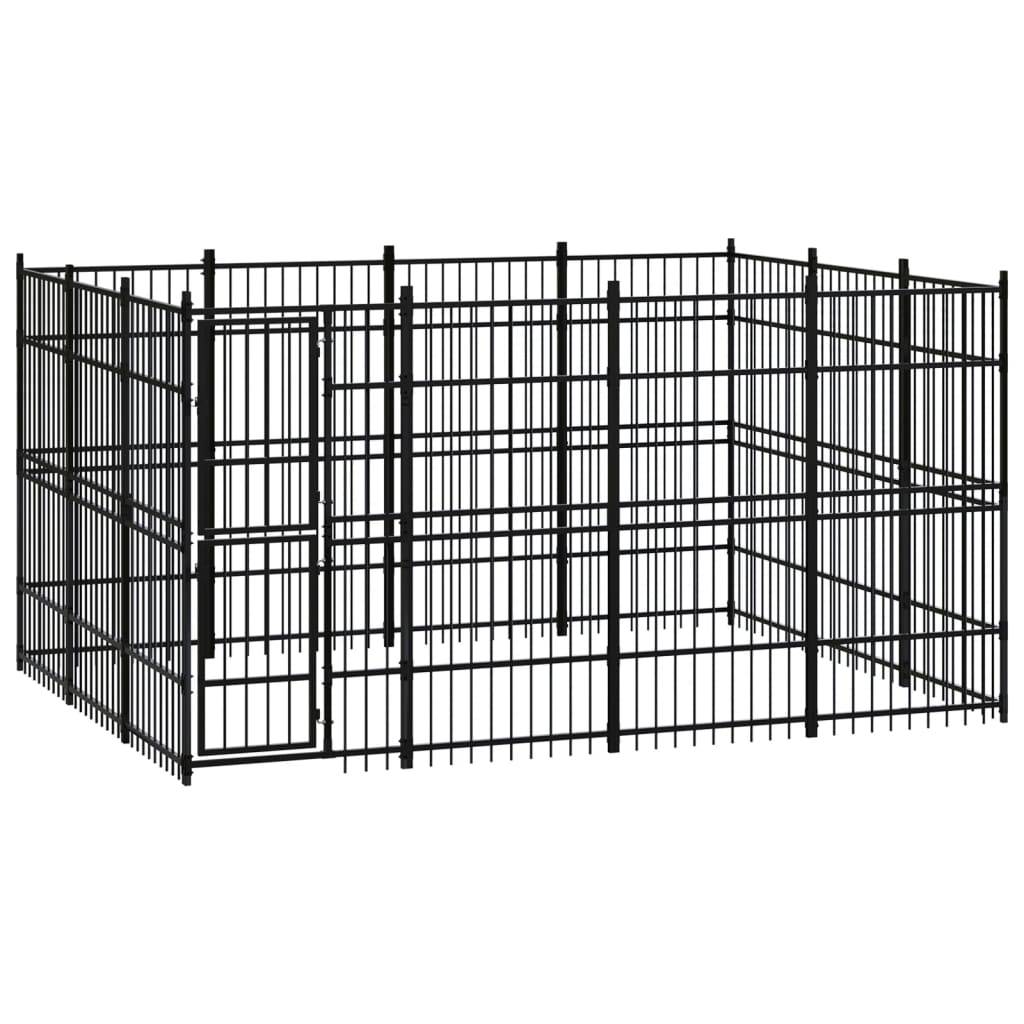 Vidaxl - Chenil d'extérieur pour chiens Acier 11,06 m² vidaXL 3097975 - Image 1