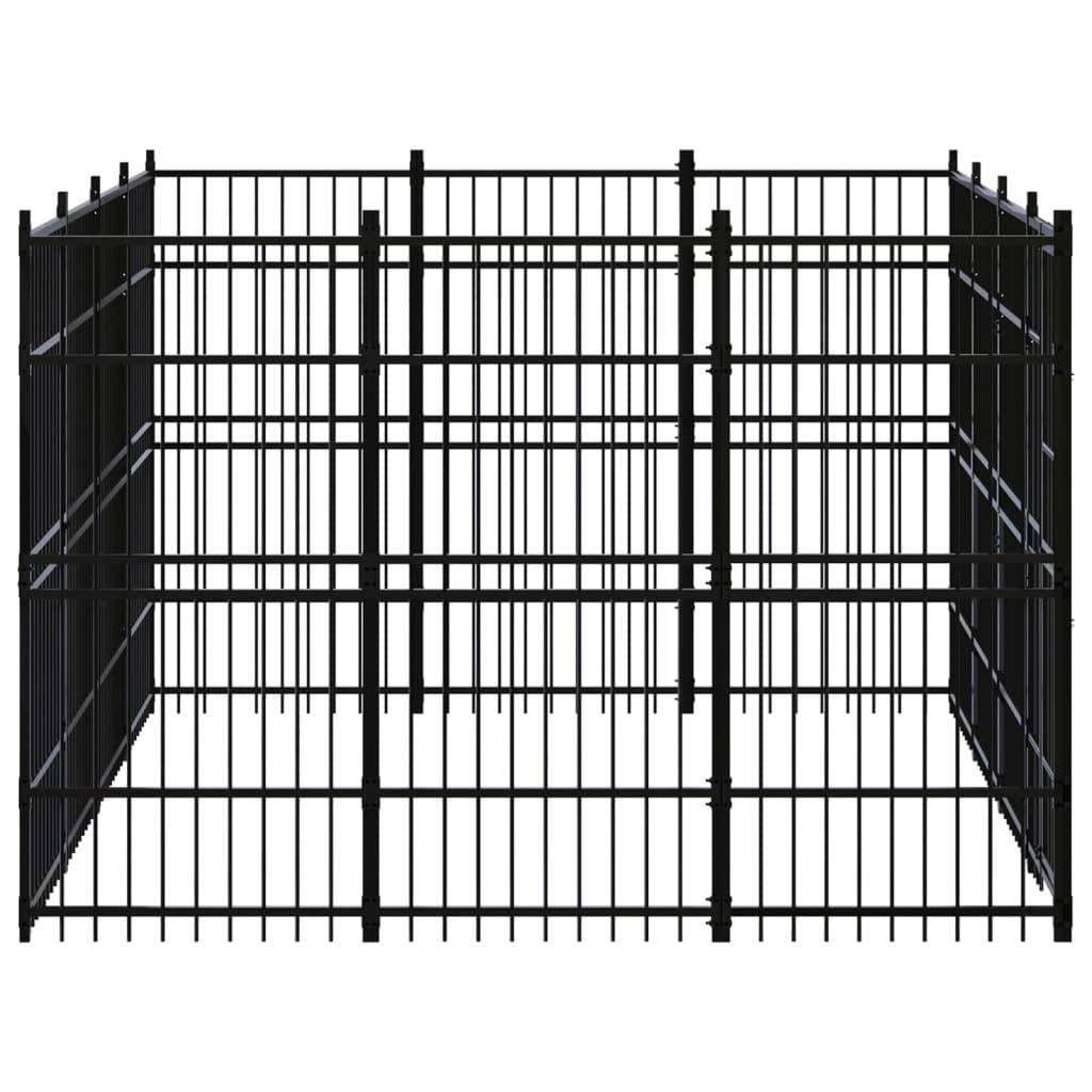 Vidaxl - Chenil d'extérieur pour chiens Acier 11,06 m² vidaXL 3097975 - Image 4