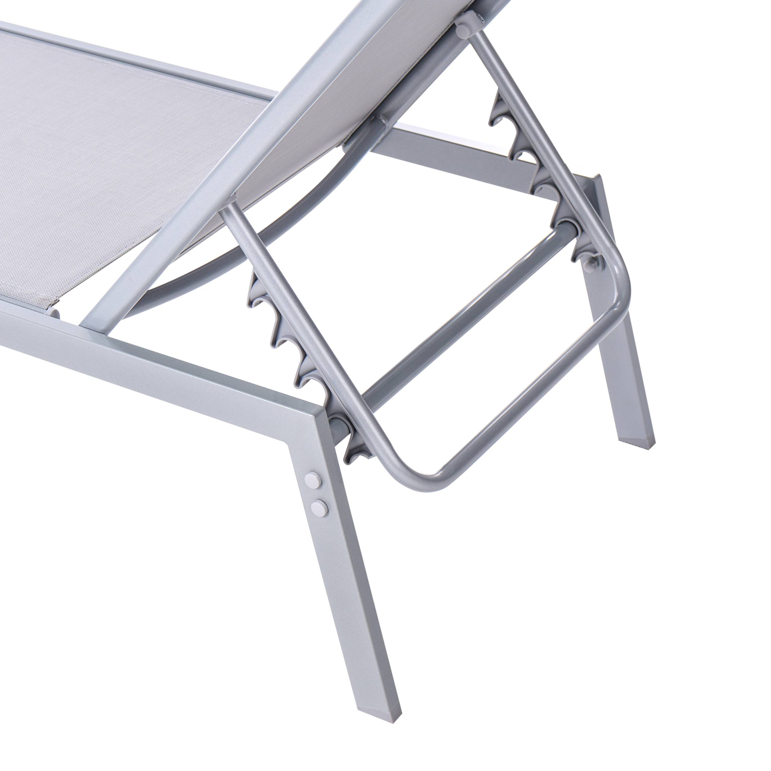 Beliani - Chaise longue Acier Gris NOLI - Beliani - Image 9