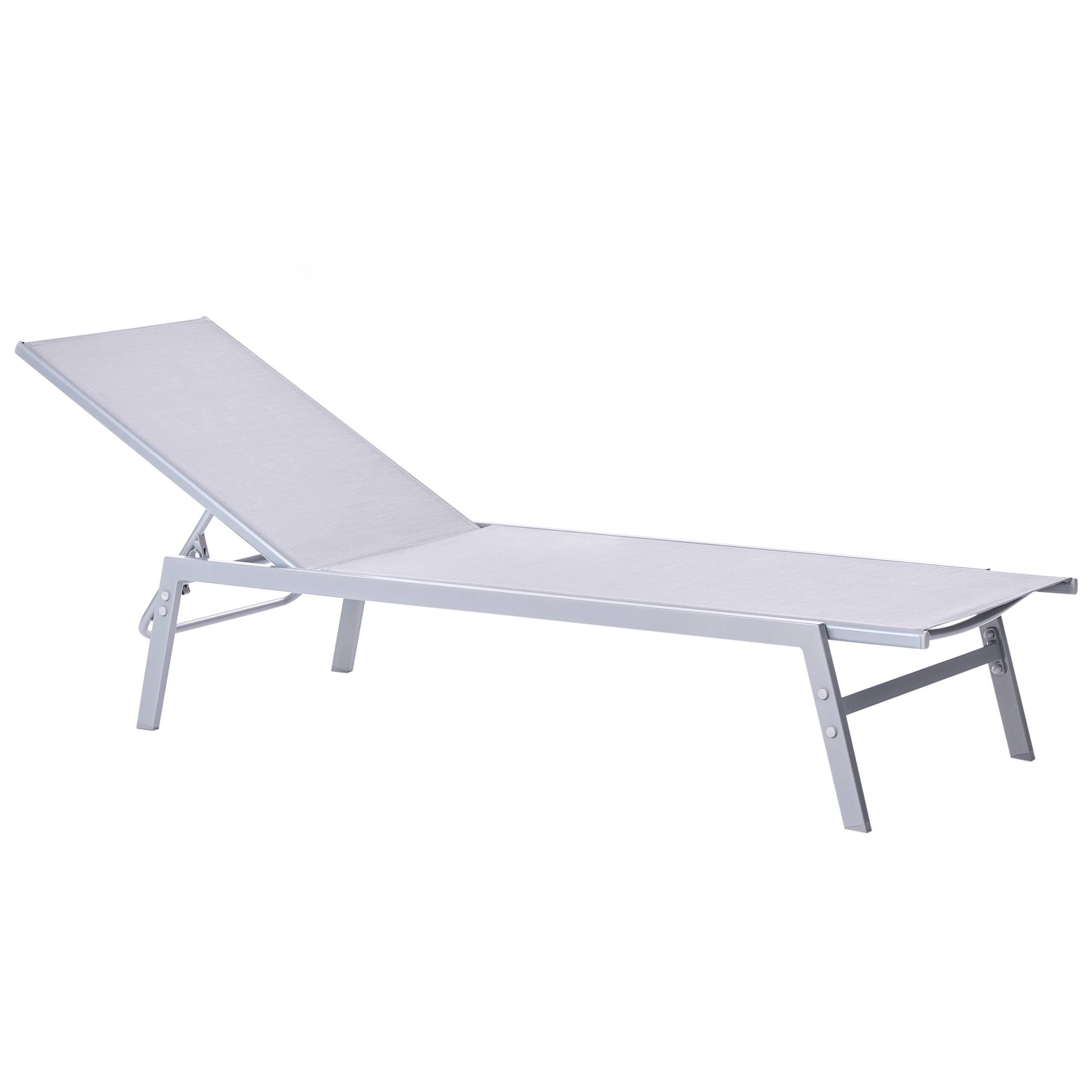 Beliani - Chaise longue Acier Gris NOLI - Beliani - Image 4