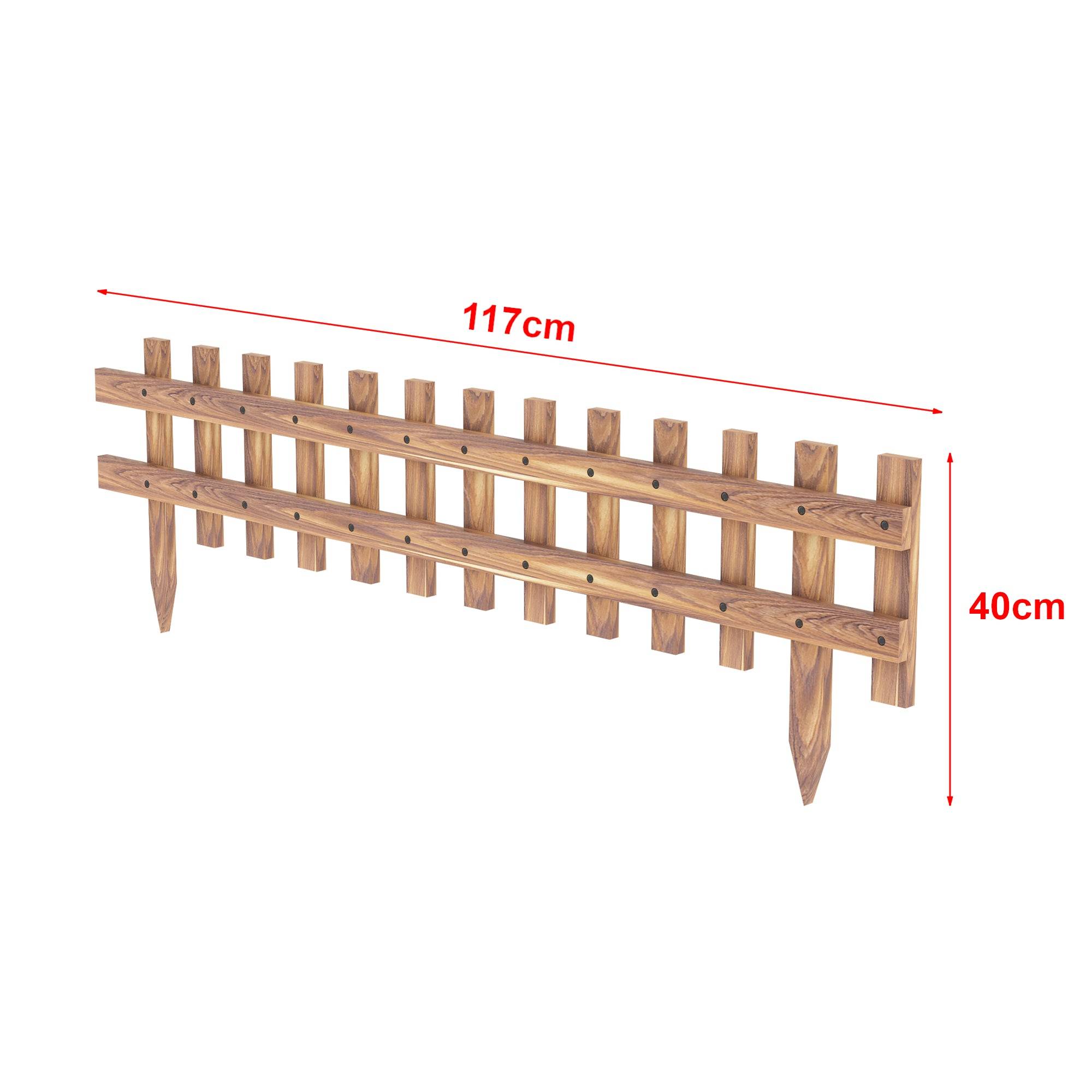 Helloshop26 - Set de 2 bordures de jardin en bois 117 x 40 cm - Image 2