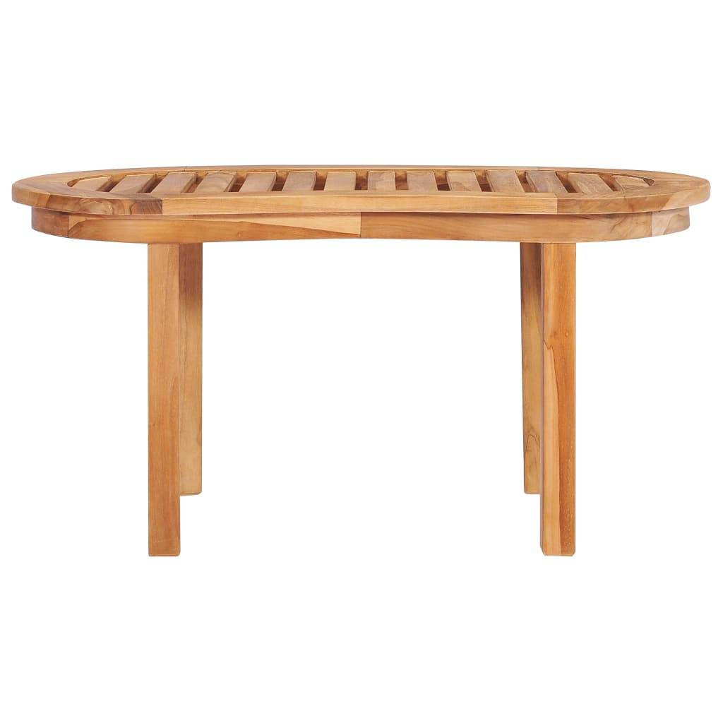 Helloshop26 - Salon de jardin meuble d'extérieur ensemble de mobilier 3 pièces en forme de banane bois de teck solide - Image 7