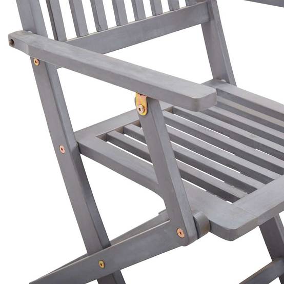 Vidaxl - Chaises pliables d'extérieur lot de 4 et coussins Bois d'acacia vidaXL 3064520 - Image 8