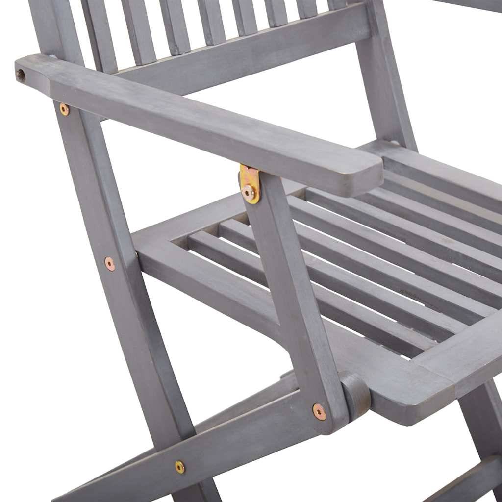 Vidaxl - Chaises pliables d'extérieur lot de 4 et coussins Bois d'acacia vidaXL 3064520 - Image 8