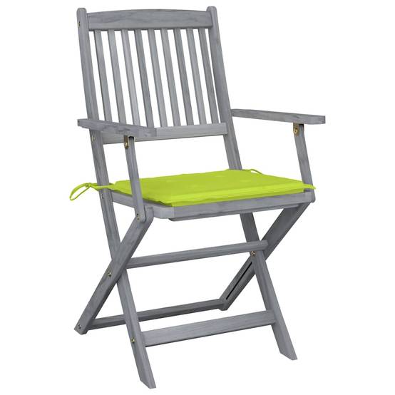 Vidaxl - Chaises pliables d'extérieur lot de 4 et coussins Bois d'acacia vidaXL 3064520 - Image 10