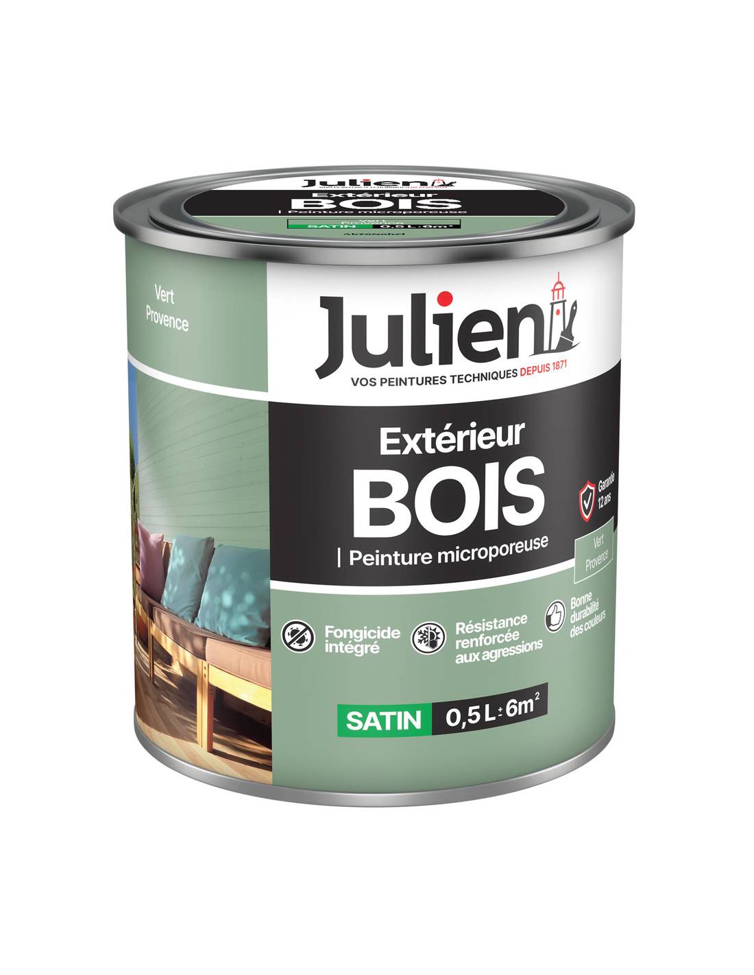 Julien - Peinture Bois Extérieure Julien 0.5l Protection Durable Et Respirante Pour Bois Extérieur - Julien