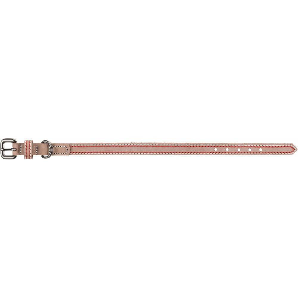 Trixie - Trixie - Collier cuir S 31-37 cm/15 mm taupe pour chien - Image 2