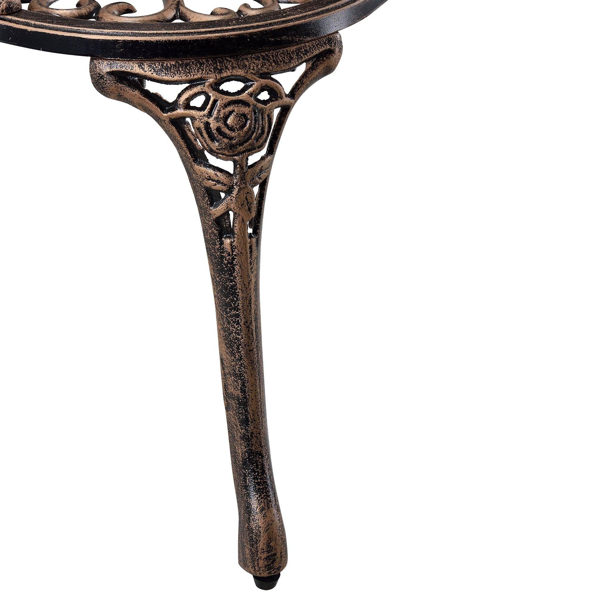 Helloshop26 - Banc de jardin chaise de jardin fonte résistant 100 cm fonte couleur bronze - Image 3