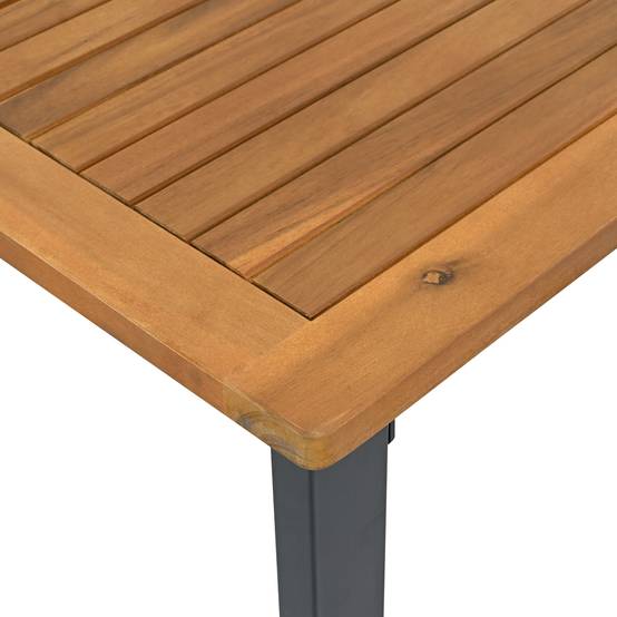 Salon de jardin 6 places acier acacia extérieur modulable coussins beiges - ComfortXL Outdoor Living - Image 8