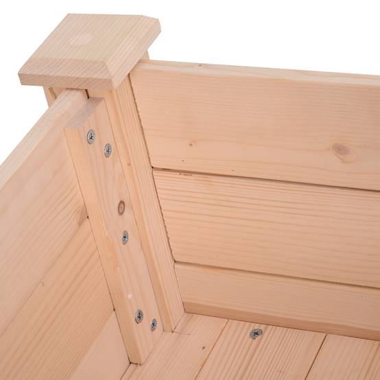 Carré potager surélevé Bois de sapin pour extérieur Culture avec drainage 86cm naturel - ComfortXL Outdoor Living - Image 10