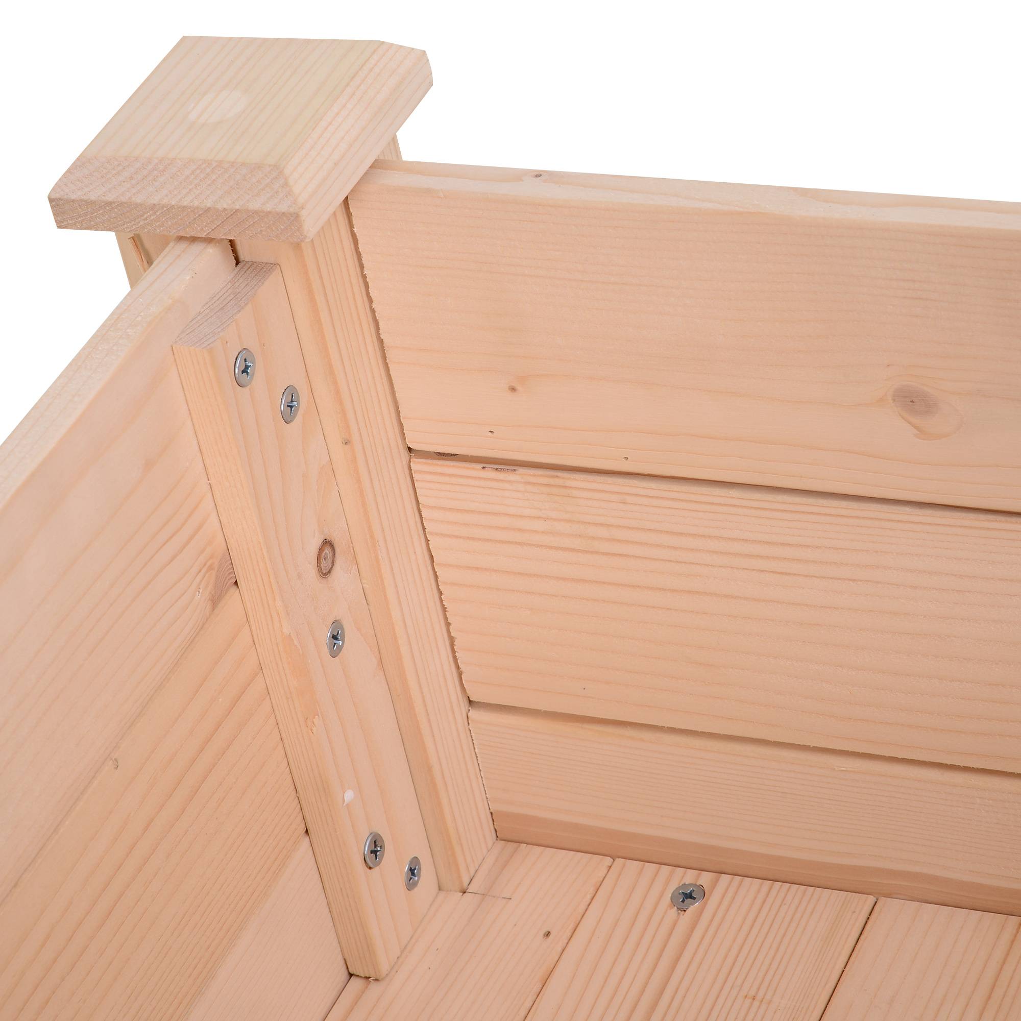 Carré potager surélevé Bois de sapin pour extérieur Culture avec drainage 86cm naturel - ComfortXL Outdoor Living - Image 10