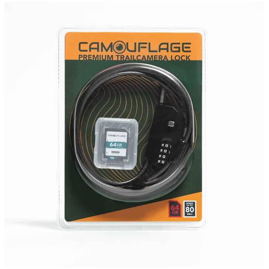 Kit Cadenas et Carte SD 64 Gb pour Caméra de détection