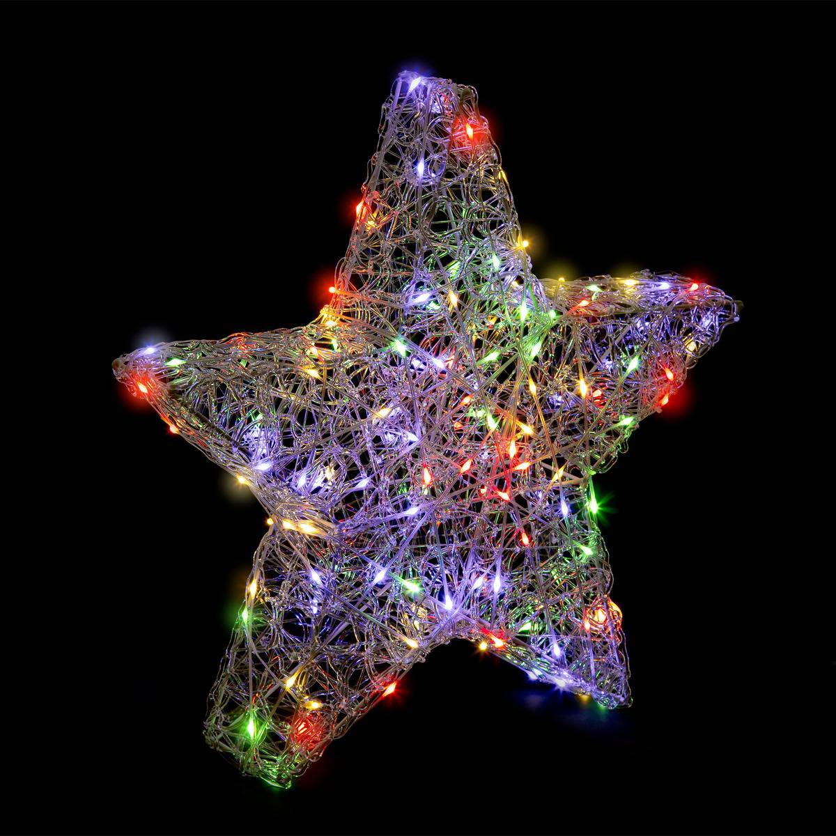 Forme acrylique étoile lumineuse 150 LED H.50cm extérieur multicolore FEERIC LIGHTS & CHRISTMAS - Image 1