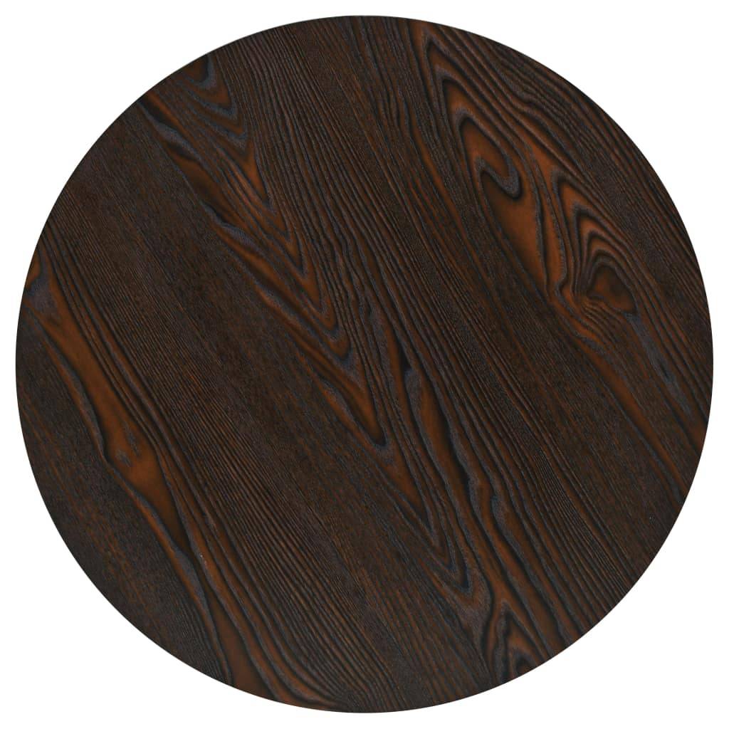 Helloshop26 - Table haute mange debout bar bistrot MDF et acier rond 60 cm frêne foncé marron - Image 2