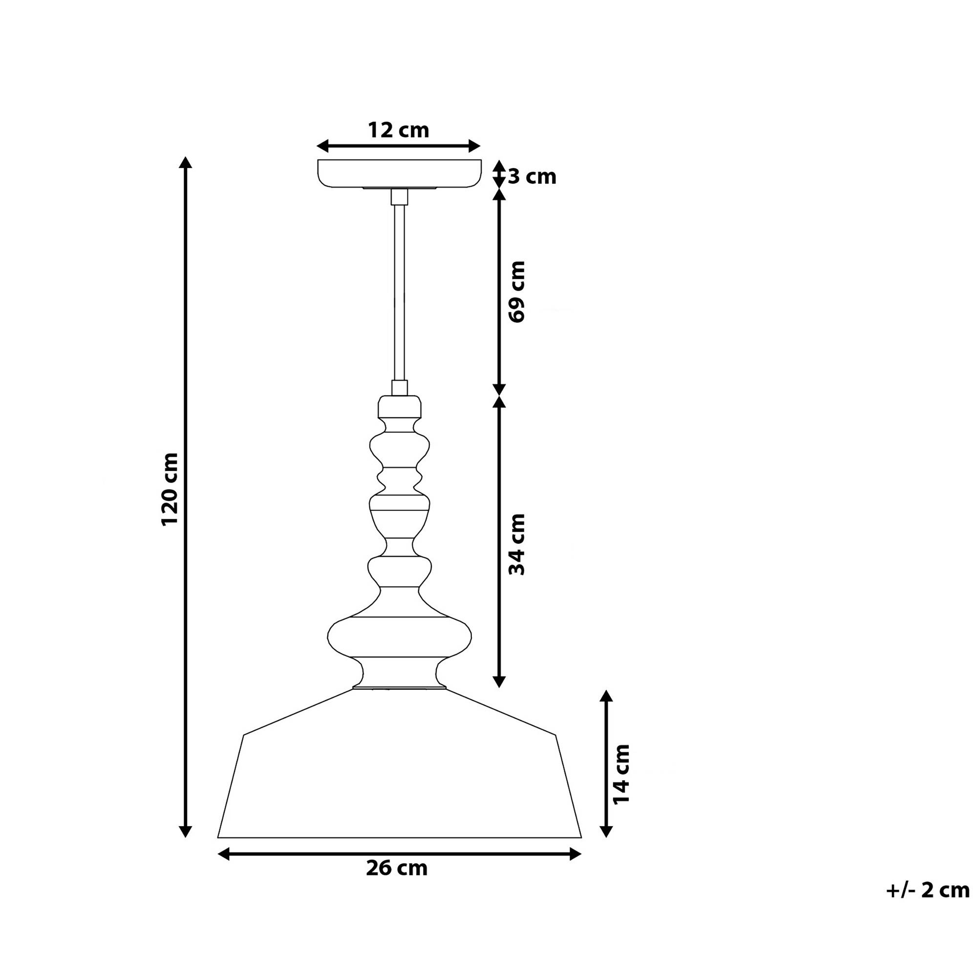 Beliani - Lampe suspension Métal Blanc DRIVA - Beliani - Image 3
