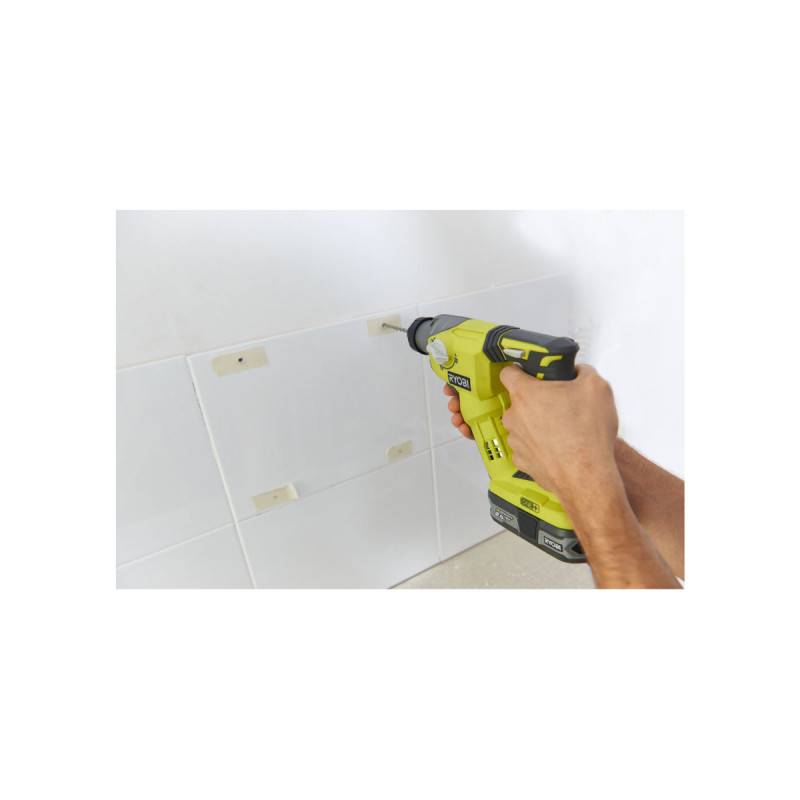 Ryobi - Pack Marteau perforateur RYOBI 18V One+ - 1 batterie LithiumPlus 2.5Ah - Kit 3 forets RYOBI plus 2 burins SDS+ - RAKSP05 - Image 4