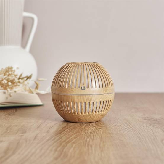 The Home Deco Factory - Diffuseur d'Huile Essentielle "Rond" 10cm Marron - Image 7