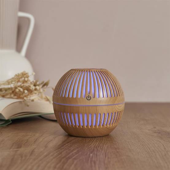 The Home Deco Factory - Diffuseur d'Huile Essentielle "Rond" 10cm Marron - Image 8