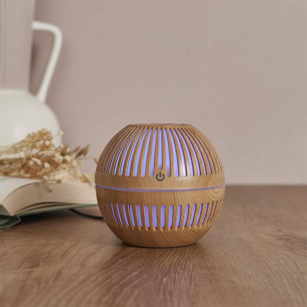The Home Deco Factory - Diffuseur d'Huile Essentielle "Rond" 10cm Marron - Image 8