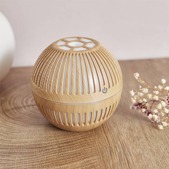 The Home Deco Factory - Diffuseur d'Huile Essentielle "Rond" 10cm Marron - Image 5