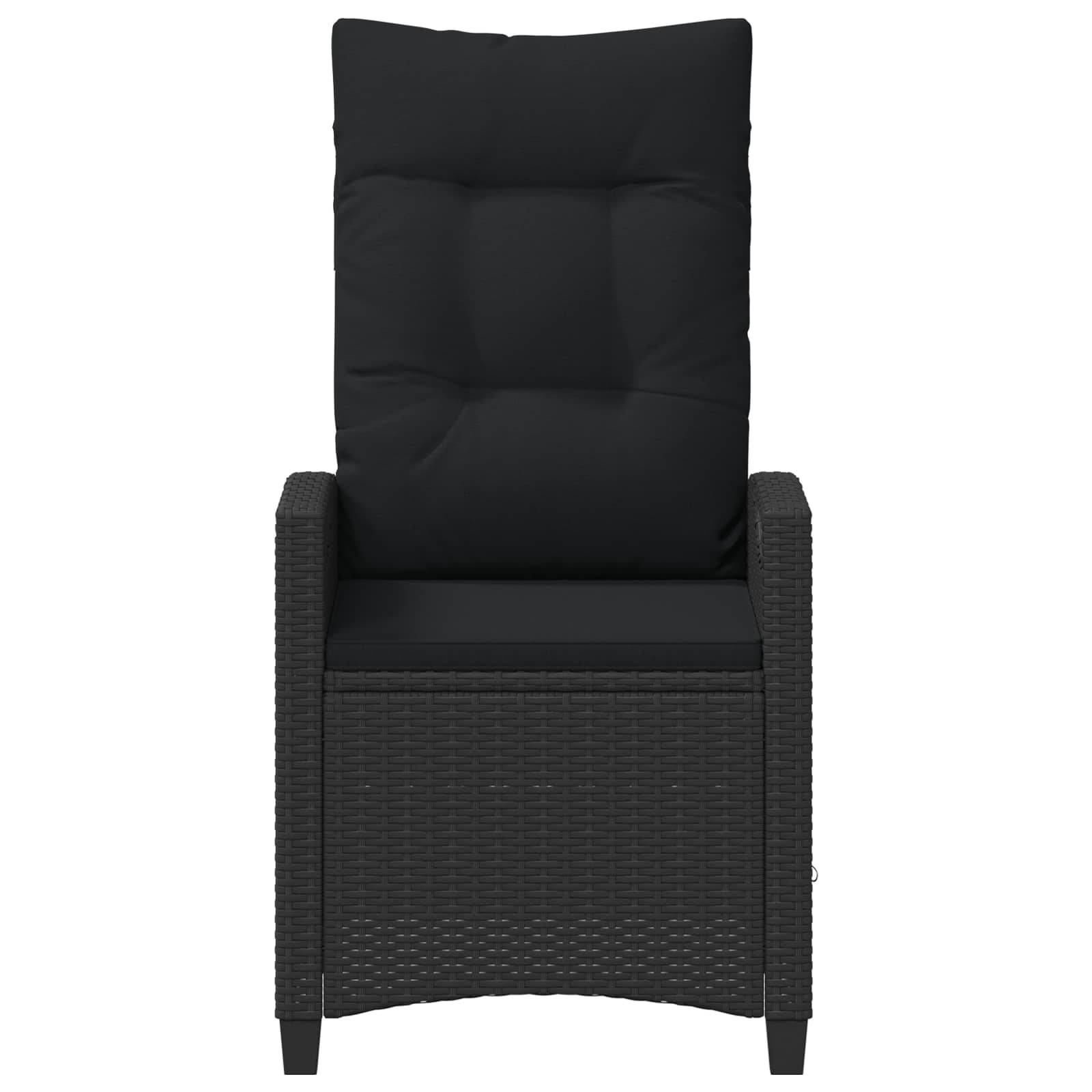 Chaises de jardin acier et polyester noir 56 x 64 x 94 cm - PANGIVO - Image 5