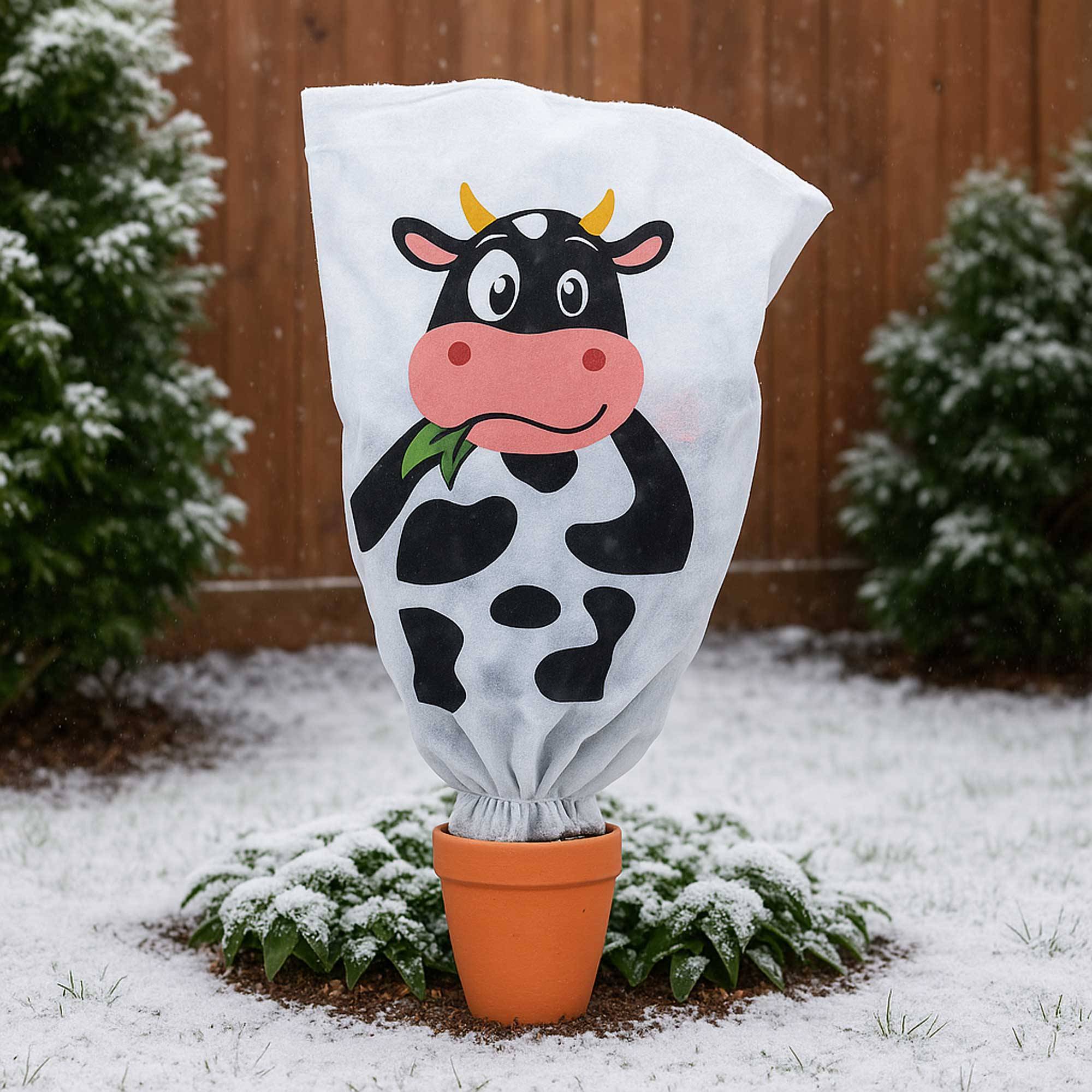 Housse d'hivernage 50g/m2 WERKA PRO imprimée - Motif Vache - Image 3