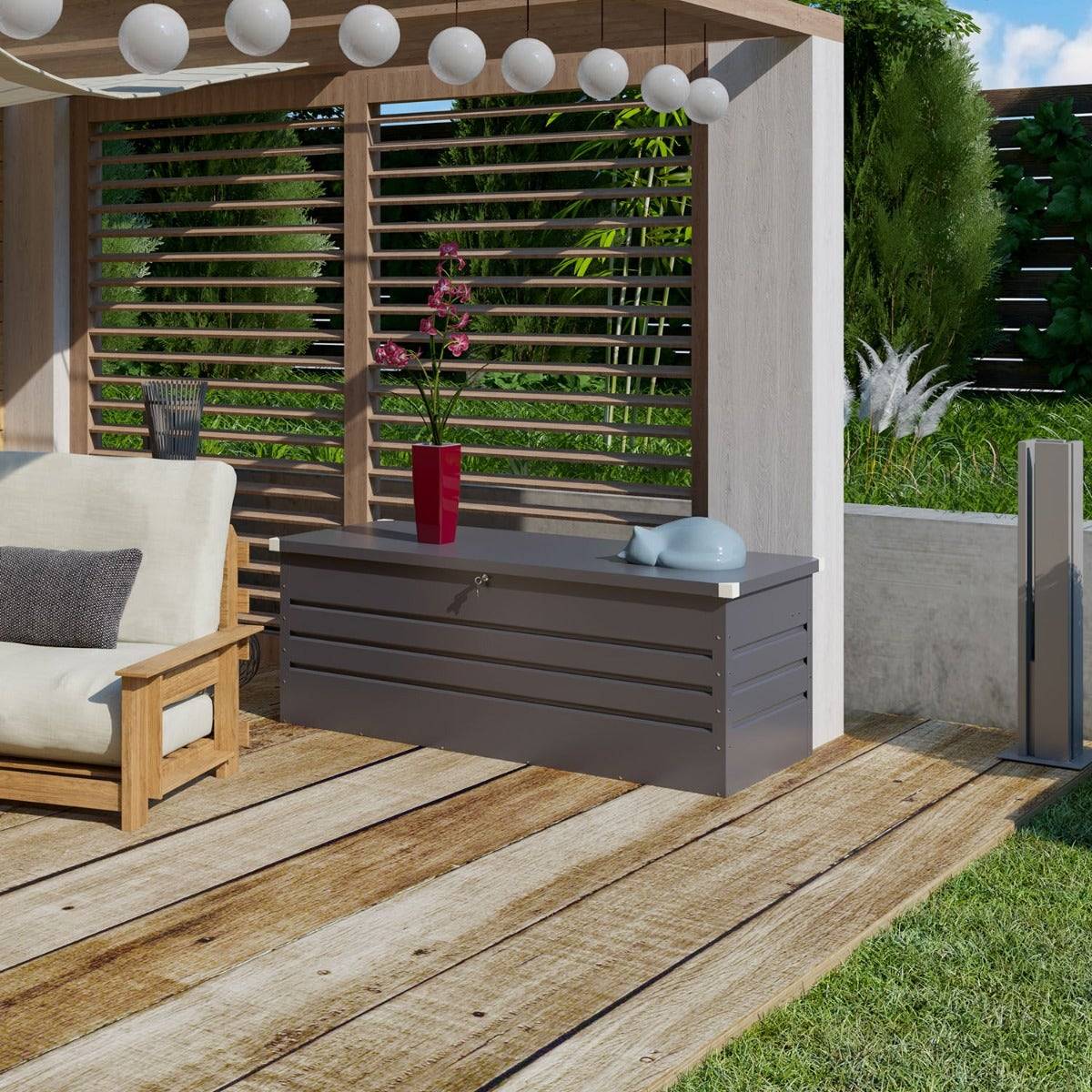 Coffre de jardin métal 700 L grande contenance - Image 1