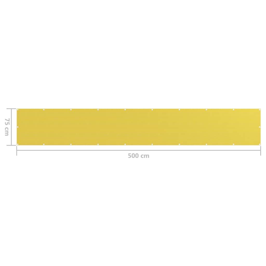 Helloshop26 - Écran de balcon brise pare vue protection confidentialité 75 x 500 cm PEHD jaune - Image 5