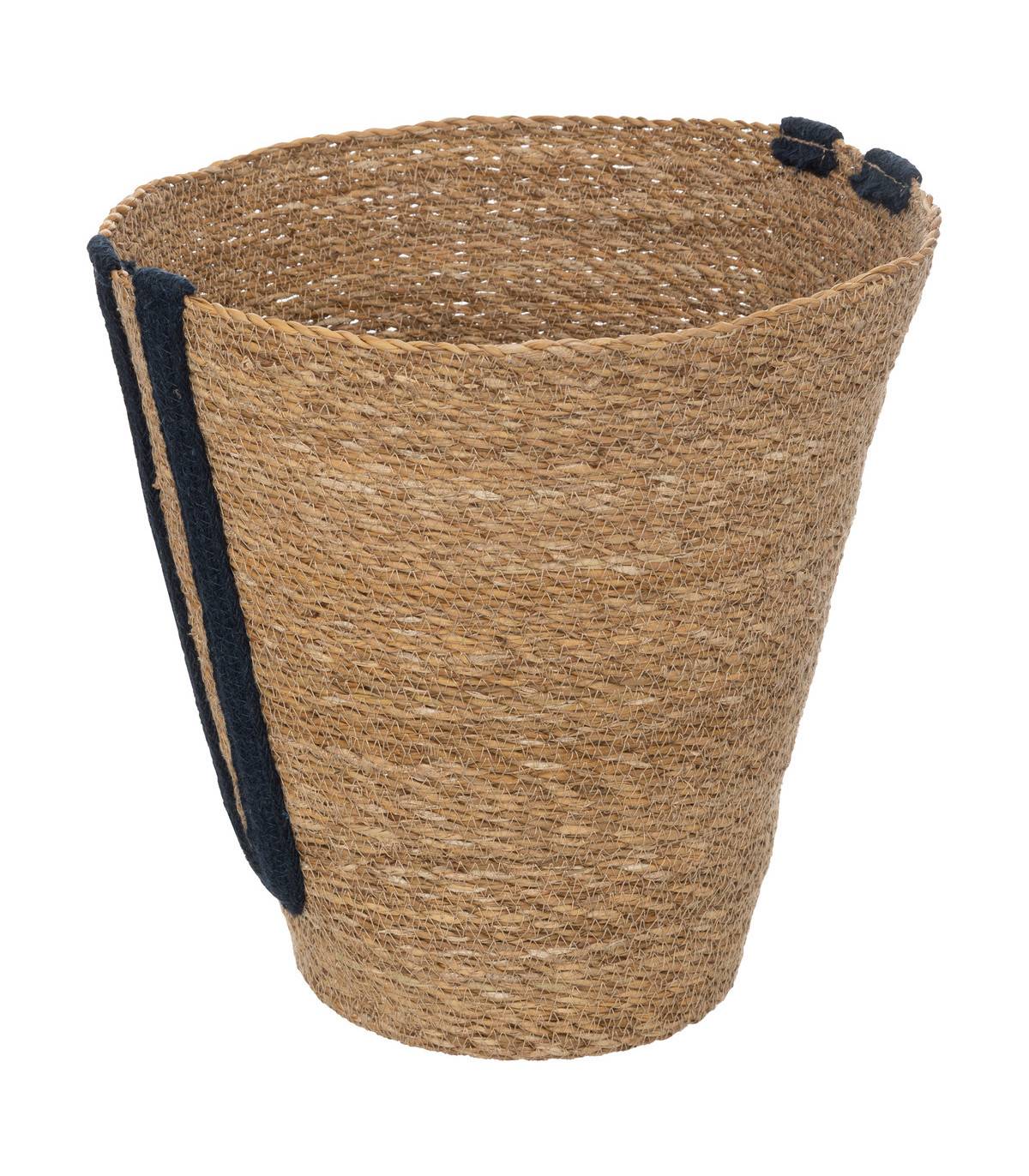 Lot de 3 Paniers de rangement en Jute et Coton coloré D 35 D 30 et D 25 cm - Image 2