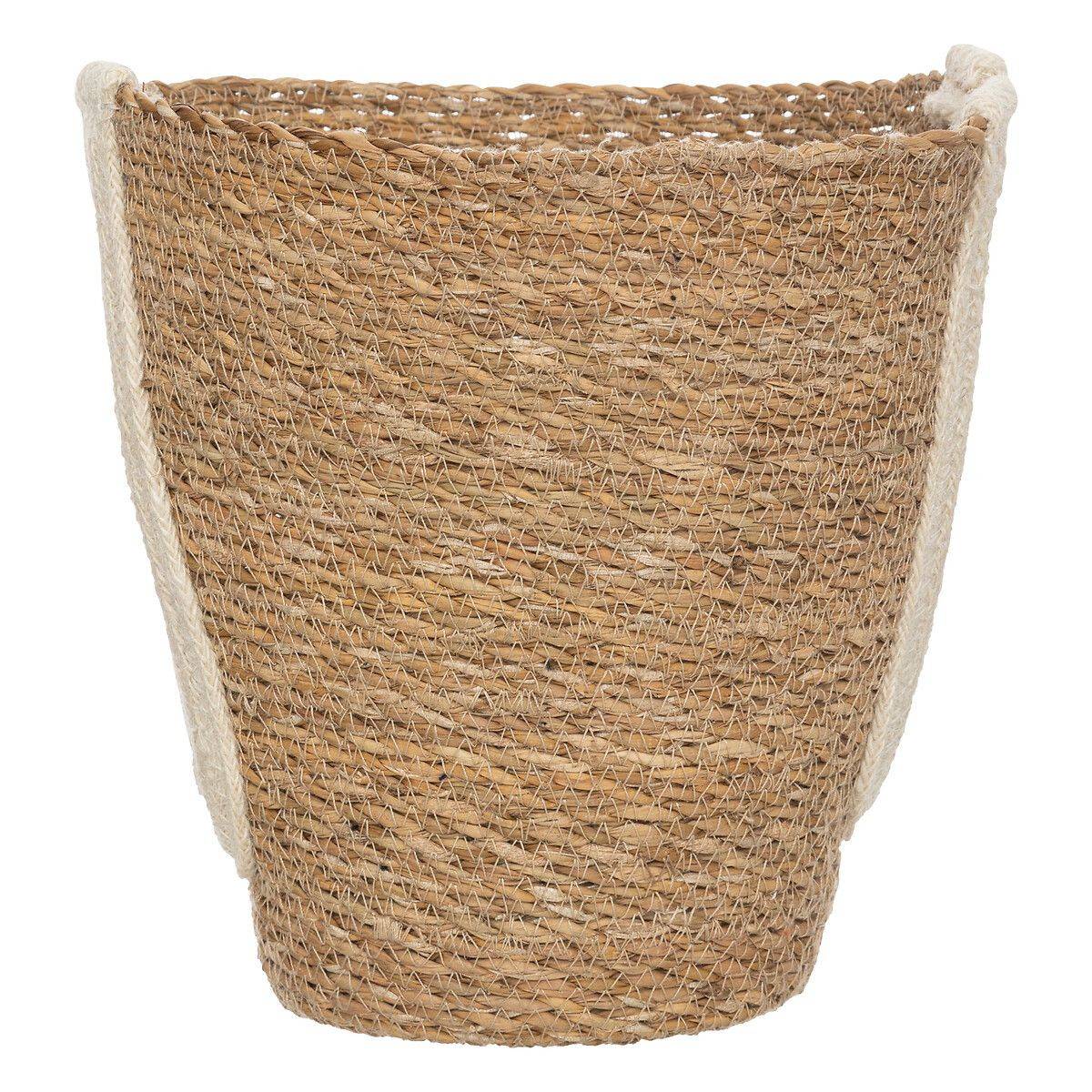 Lot de 3 Paniers de rangement en Jute et Coton coloré D 35 D 30 et D 25 cm - Image 7