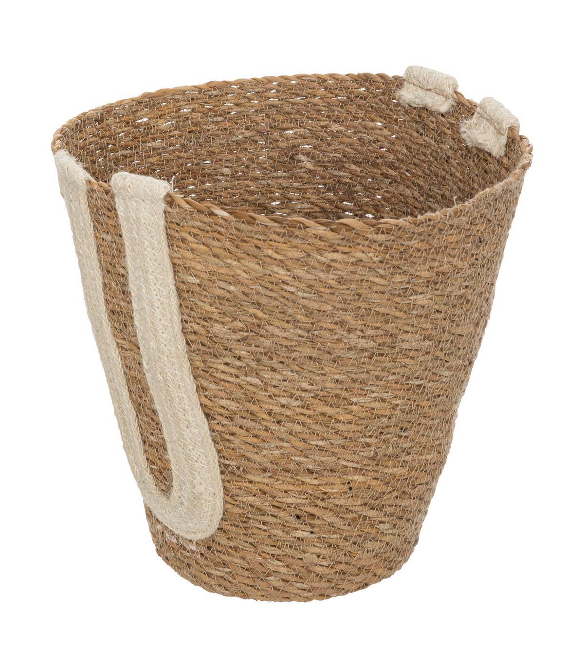 Lot de 3 Paniers de rangement en Jute et Coton coloré D 35 D 30 et D 25 cm - Image 4