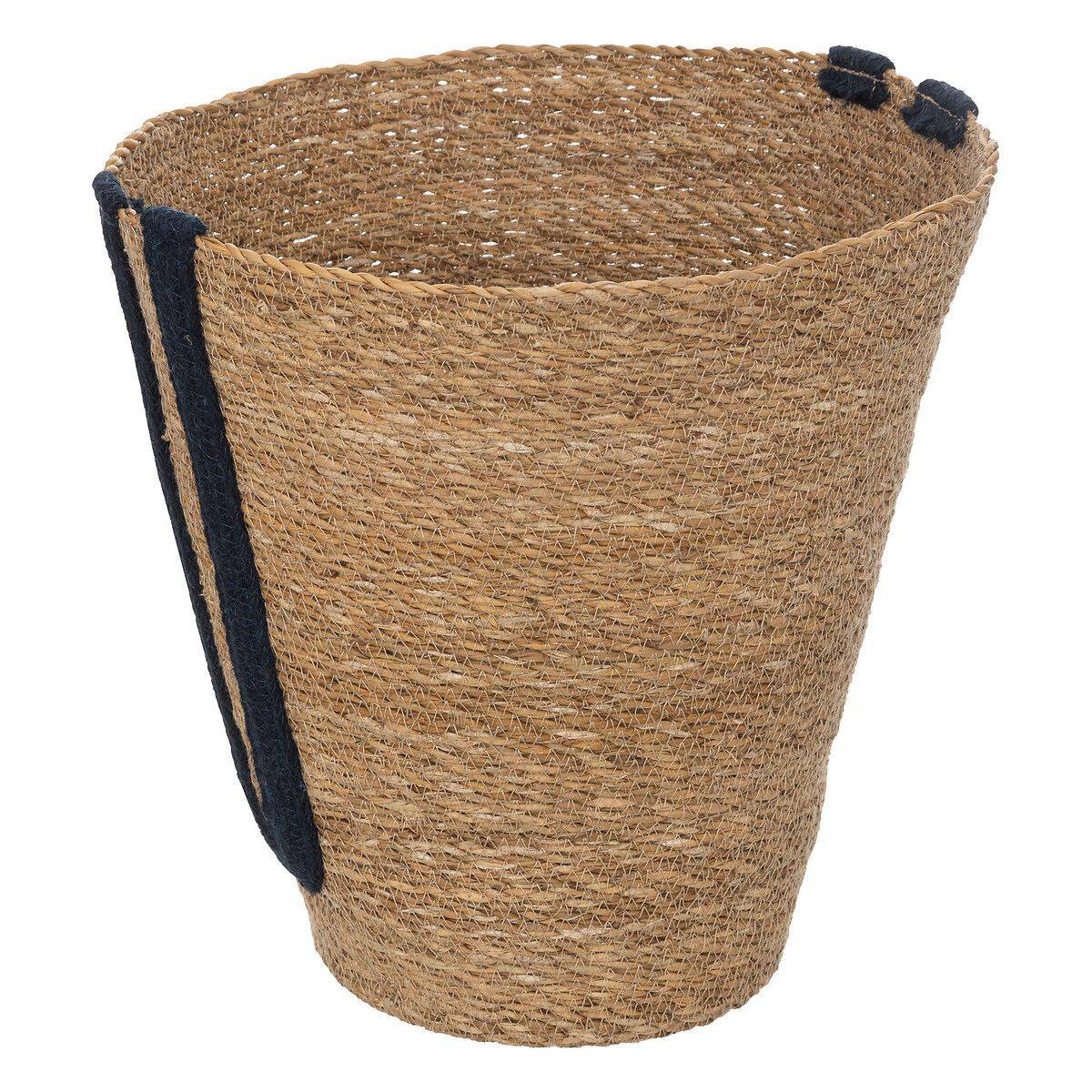 Lot de 3 Paniers de rangement en Jute et Coton coloré D 35 D 30 et D 25 cm - Image 6