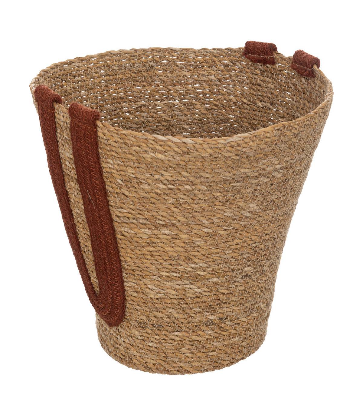 Lot de 3 Paniers de rangement en Jute et Coton coloré D 35 D 30 et D 25 cm - Image 3